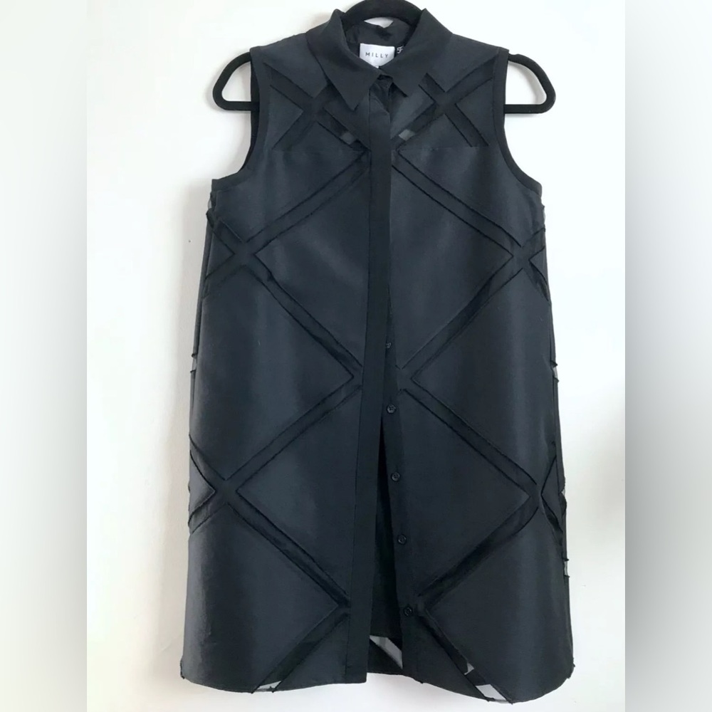 Milly Silk Shirt Cocktail Dress